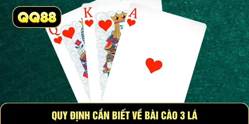Quy định cần biết về Bài Cào 3 Lá