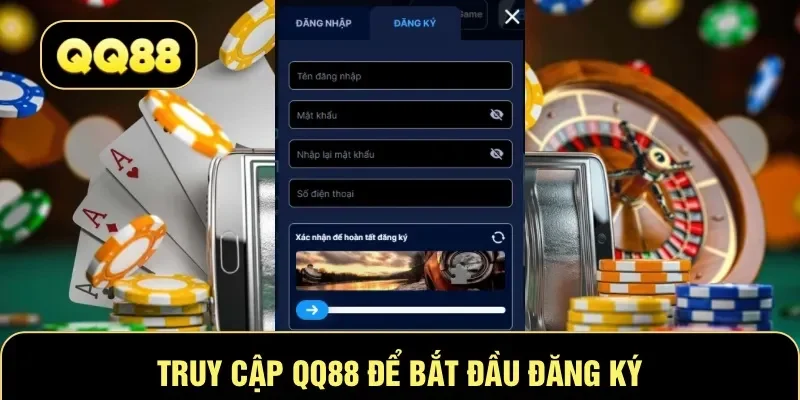 Truy cập QQ88 để bắt đầu đăng ký